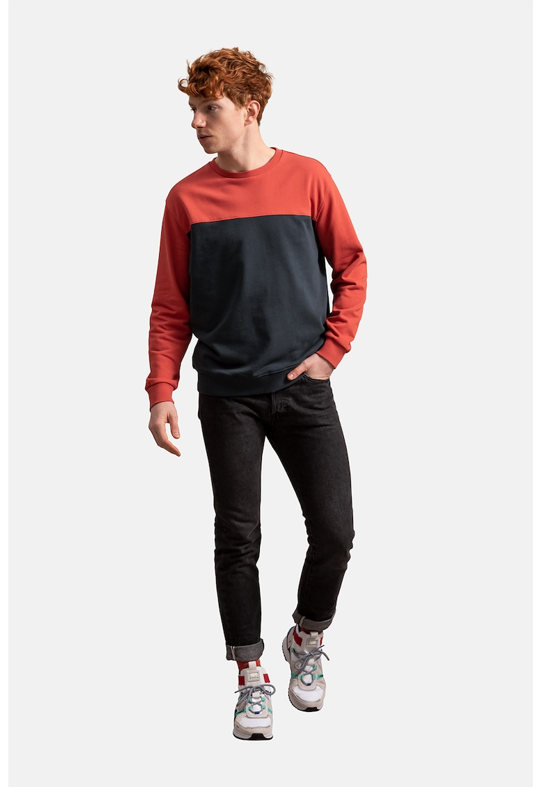Bluza sport unisex cu model colorblock