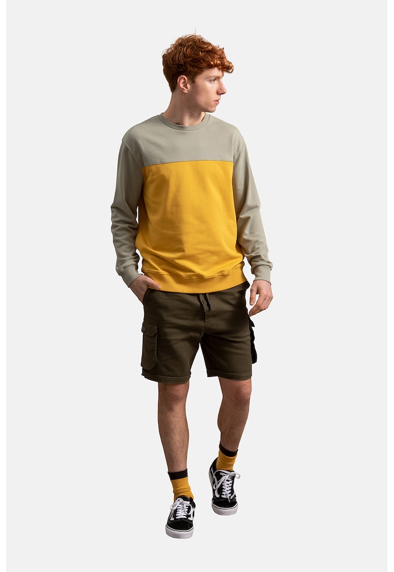 Bluza sport unisex cu model colorblock