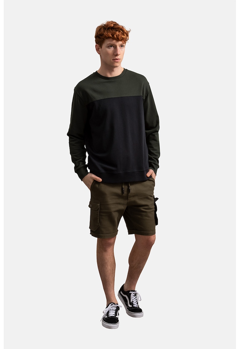 Bluza sport unisex cu model colorblock