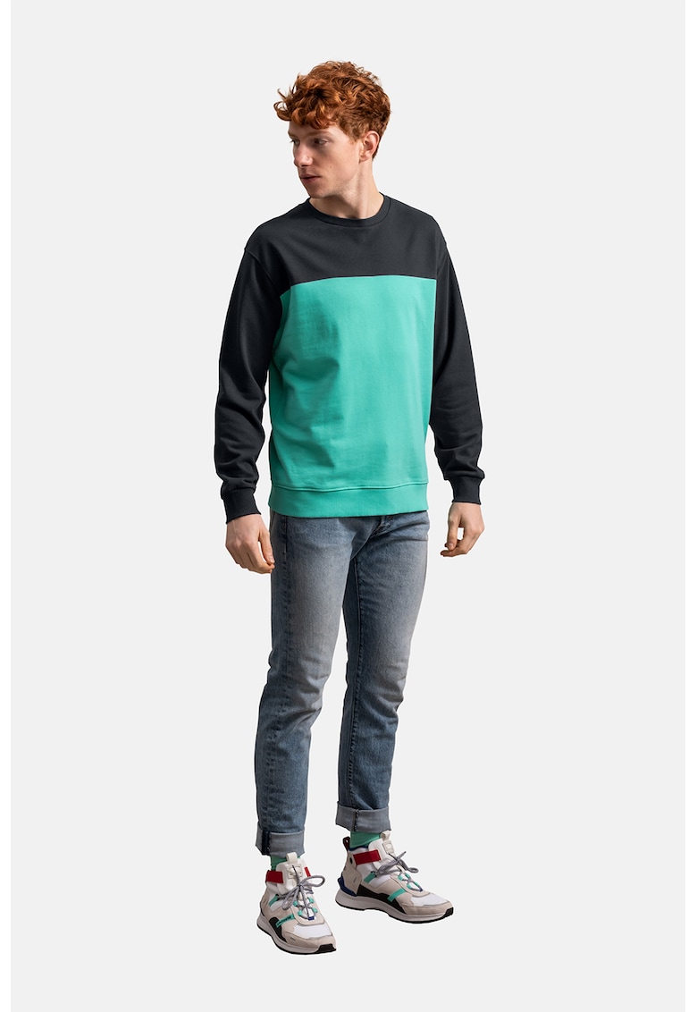 Bluza sport unisex cu model colorblock - 1430-K