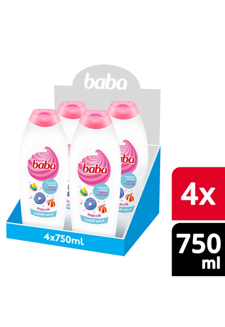 Cadă de duș - 4x750 ml - Zmeura si Lemn de Trandafir