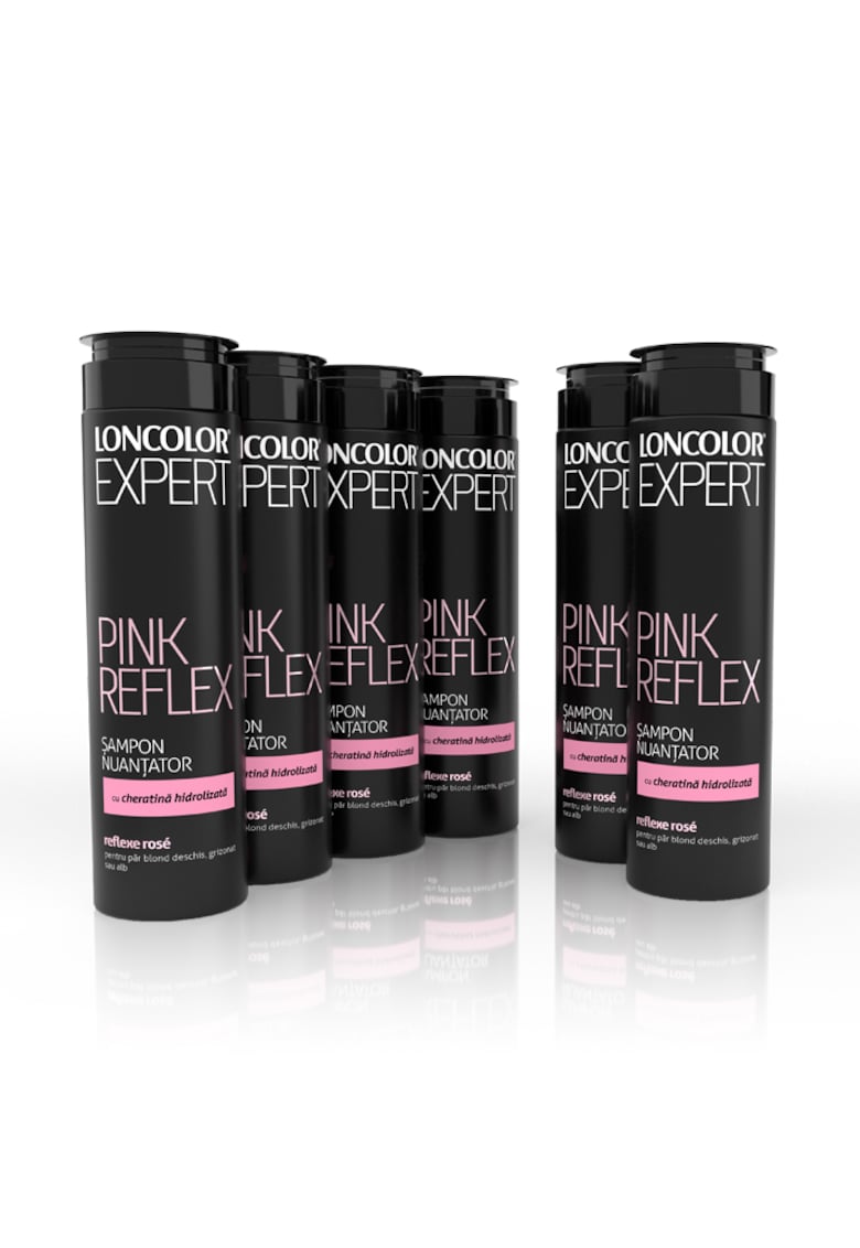 Pachet 6x: Sampon nuantator Expert Pink Reflex pentru par blond – grizonat si alb – 250 ml