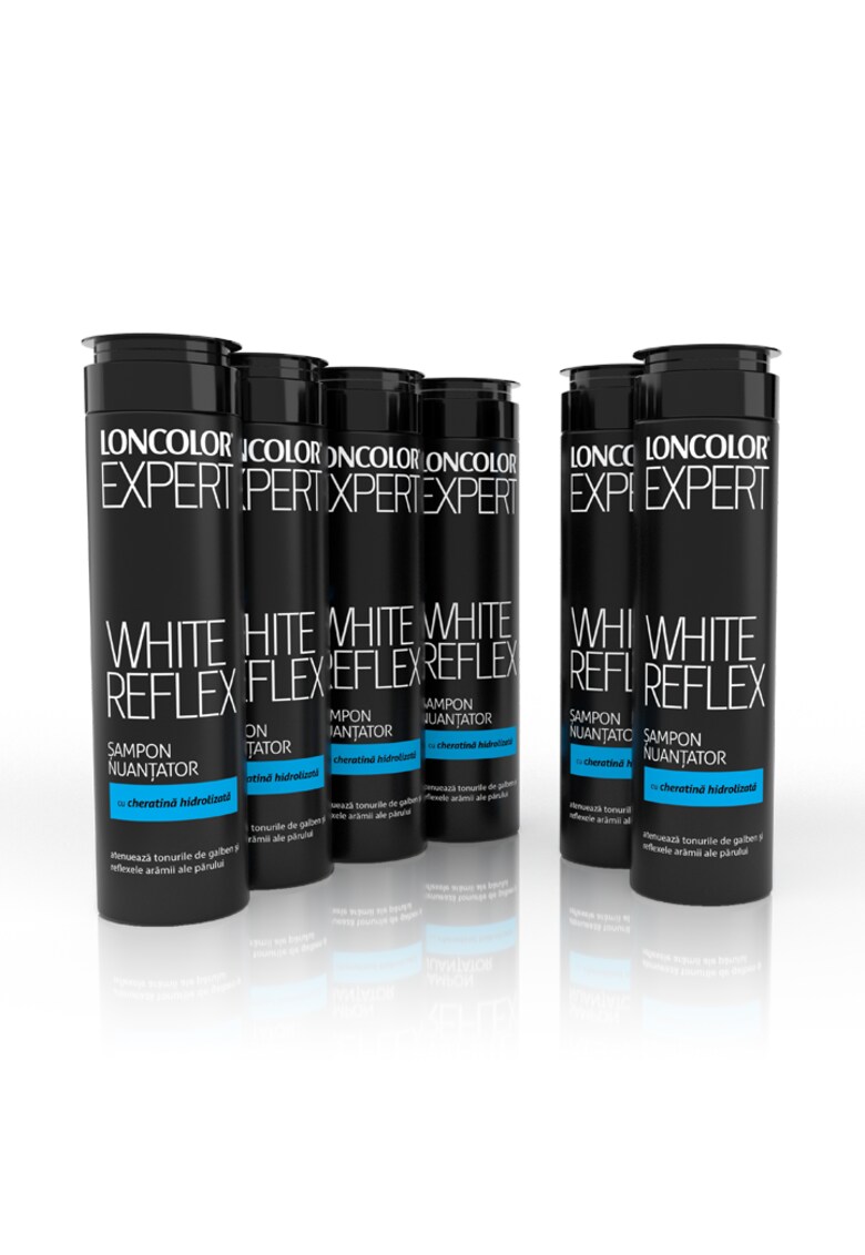 Pachet 6x: Sampon nuantator Expert White Reflex - cu cheratina hidrolizata - 250 ml