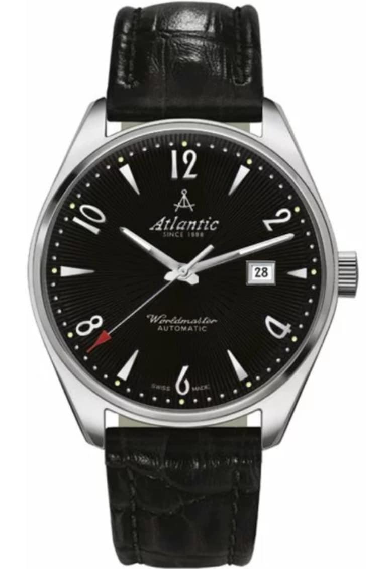 Ceas barbatesc Automatic - Curea din piele - Negru