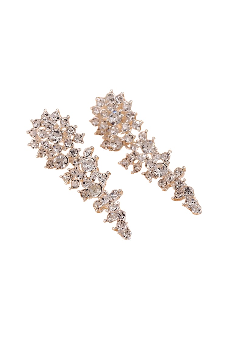 Cercei argintii - cu clips - lungi - cu pietre - Elmo C3 -