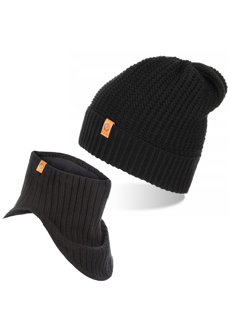 Set caciula si fular barbati Brodrene - Acril - Negru