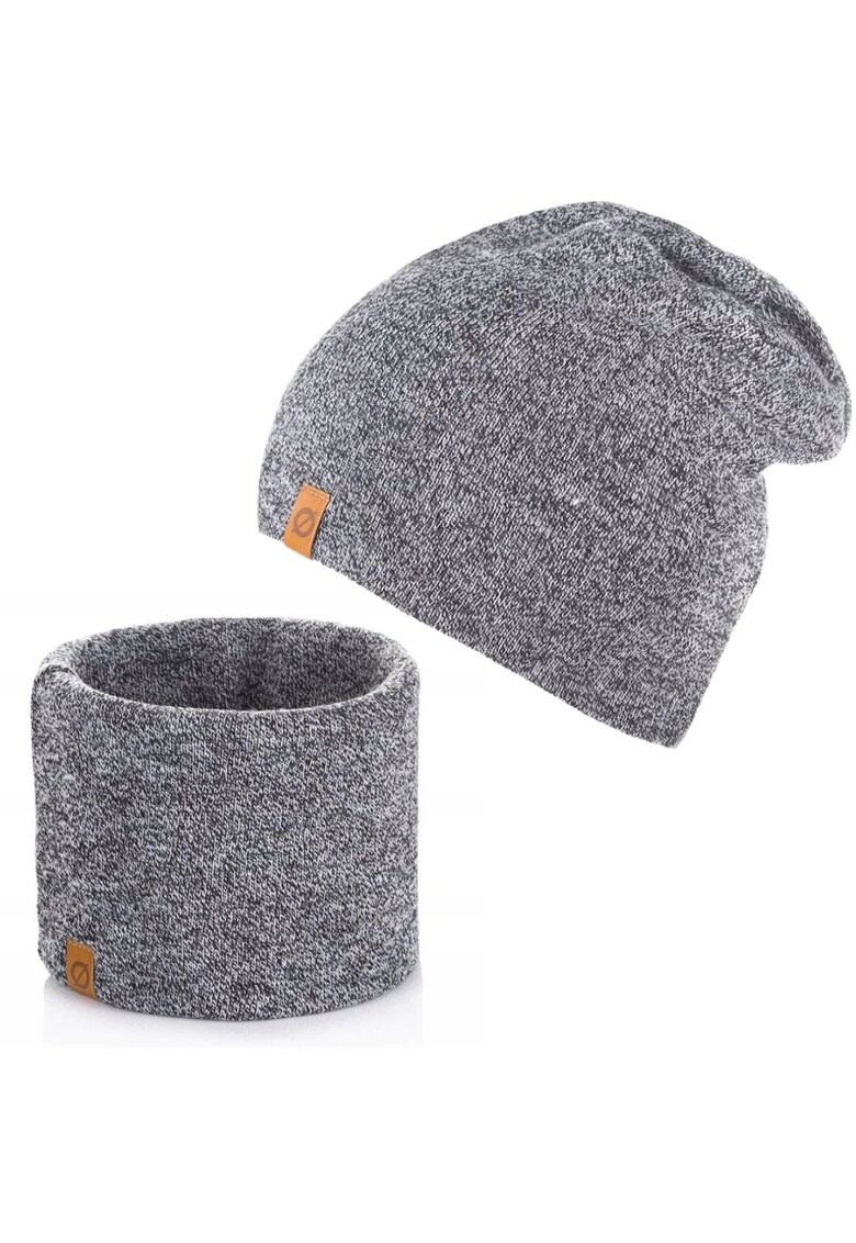 Set caciula si fular barbati Brodrene - Acril - Gri