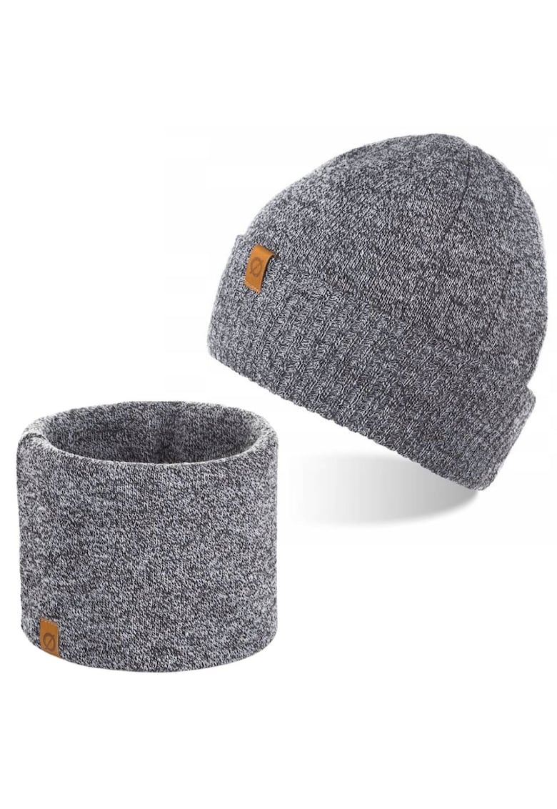 Set caciula cu fular barbati Brodrene - Acril - Gri