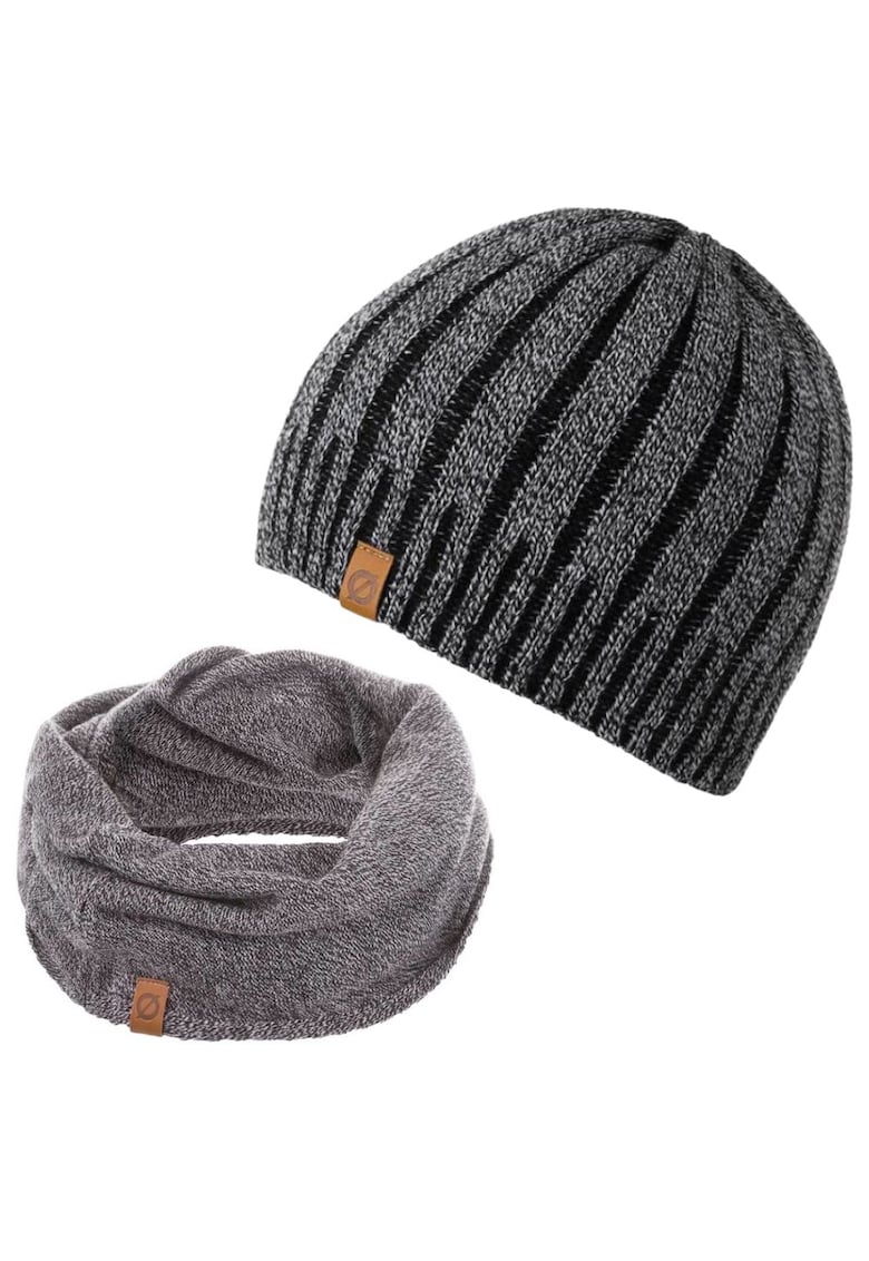 Set caciula si fular barbati Brodrene - Acril - Gri