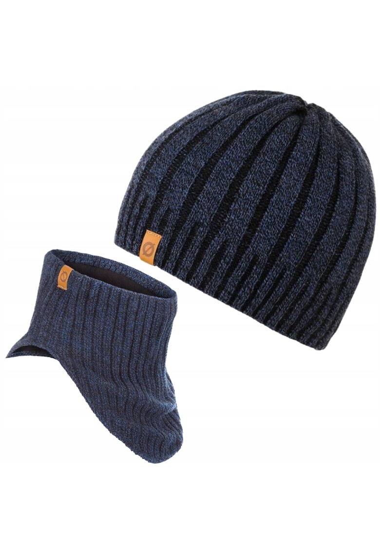 Broedrene Set caciula si fular barbati - Brodrene - Fleece - Dimensiune universala - Bleumarin