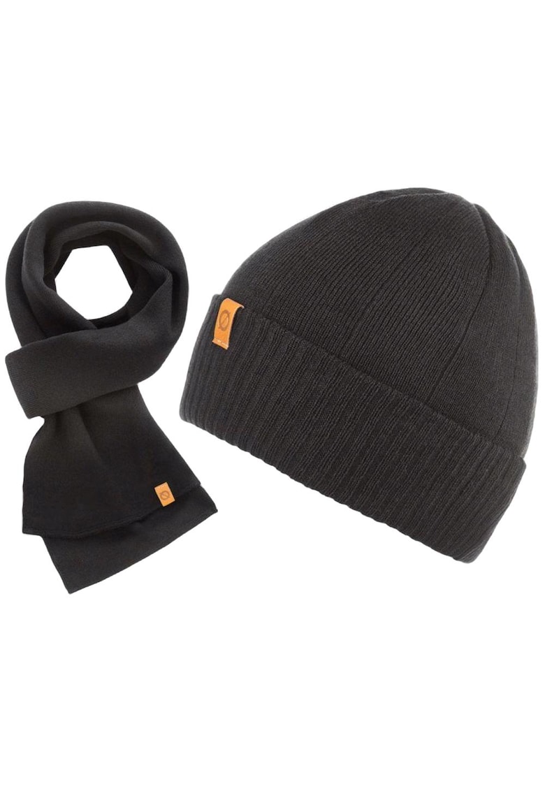 Set caciula + fular barbati - Brodrene - Acril - Circumferinta 56-60 cm - Fular 150 x 40 cm - Negru
