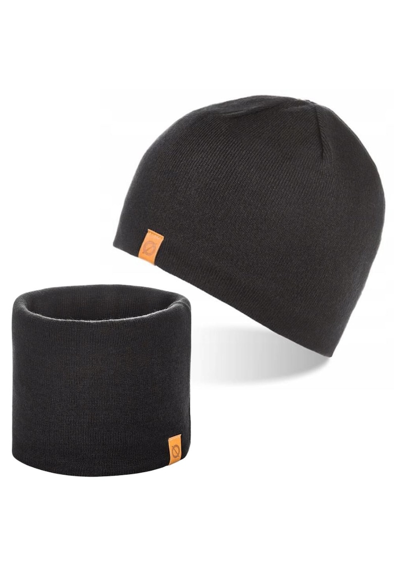 Set caciula si fular barbati Brodrene - Acril - Negru