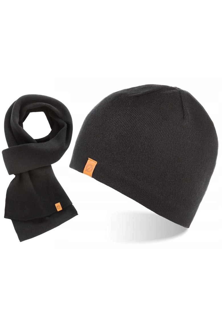 Set caciula cu fular barbati Brodrene - Acril - Negru