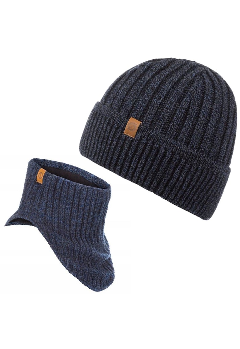 Set caciula cu fular barbati Brodrene - Acril - Albastru inchis