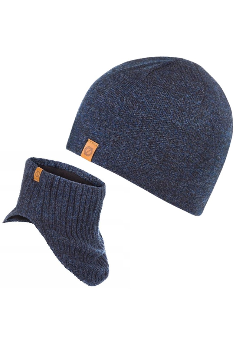 Set caciula cu fular barbati Brodrene - Acril - Albastru inchis