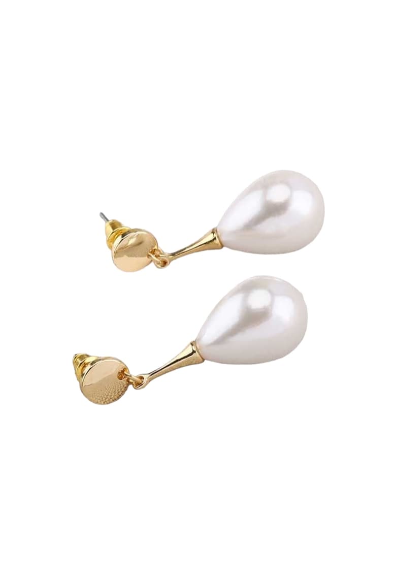 Cercei aurii - cu clips si perle - Edora C2 -