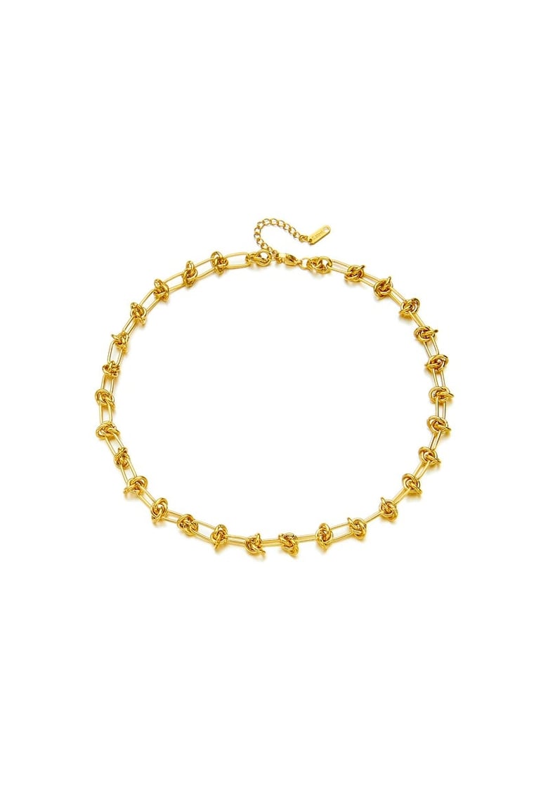 Colier auriu - cu noduri - suflat cu aur 18k - Darleen C5 -