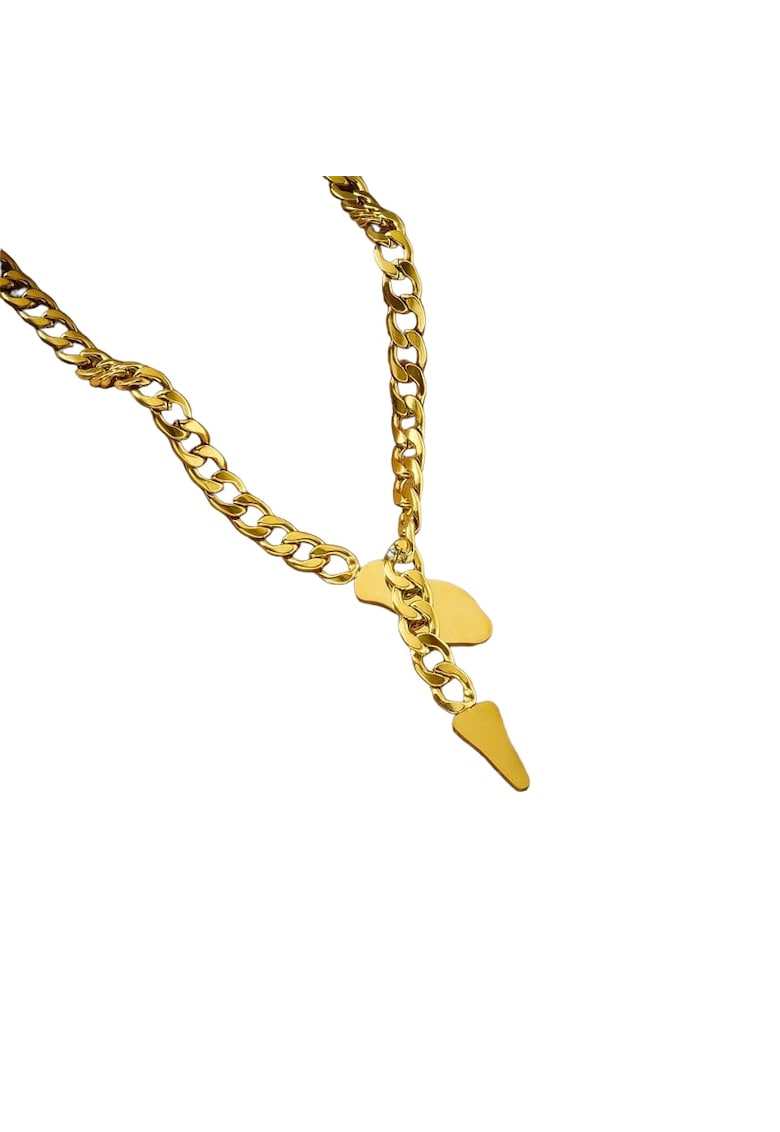 Colier auriu - cu zale - in forma de sarpe - cu pietre - Delfina C5 -