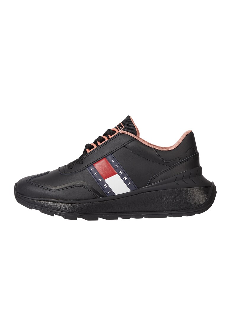 Pantofi sport low-top din piele cu logo lateral
