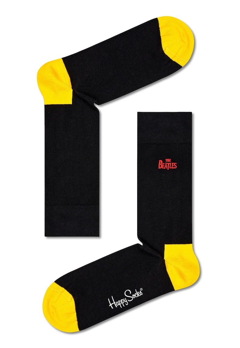 Happy Socks Set de sosete unisex cu imprimeu the beatles - 4 perechi