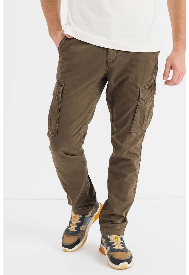 Pantaloni cargo din amestec de bumbac