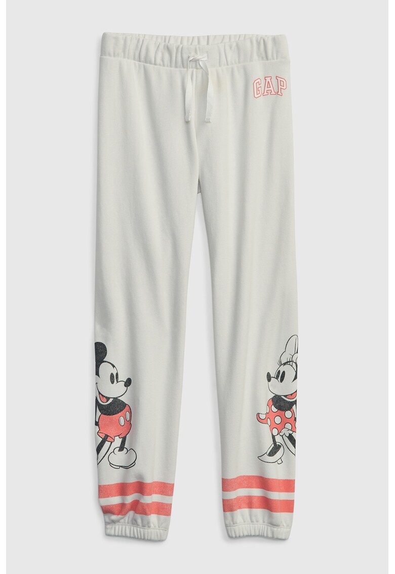 Gap Pantaloni sport cu imprimeu cu mickey&minnie mouse