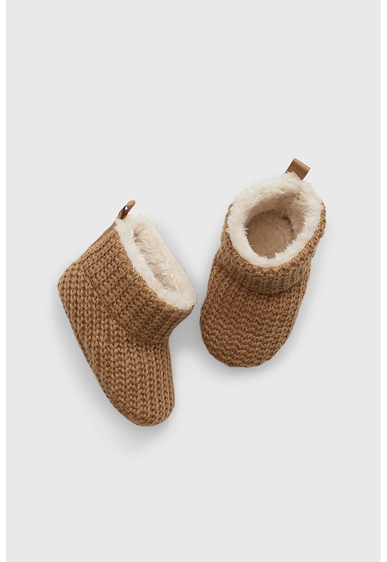 Cizme de casa tricotate - fara inchidere - cu captuseala teddy