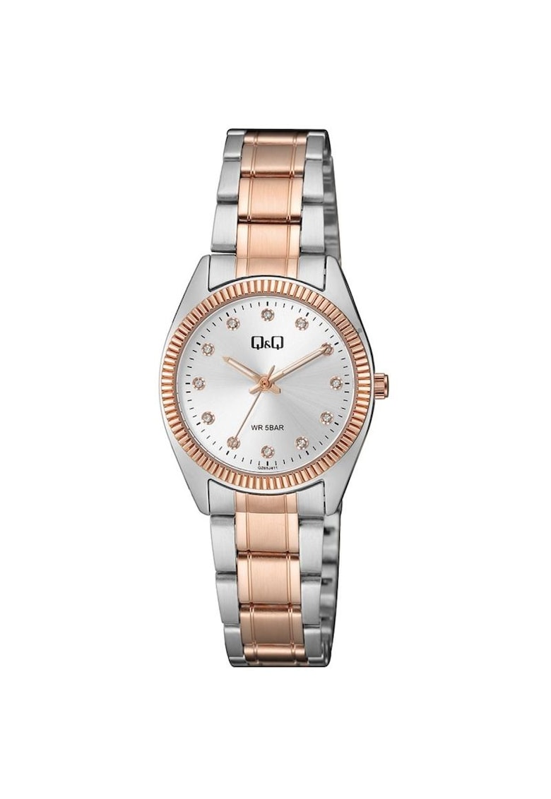 Ceas dama QZ65J411Y Quartz Argintiu - Rose gold