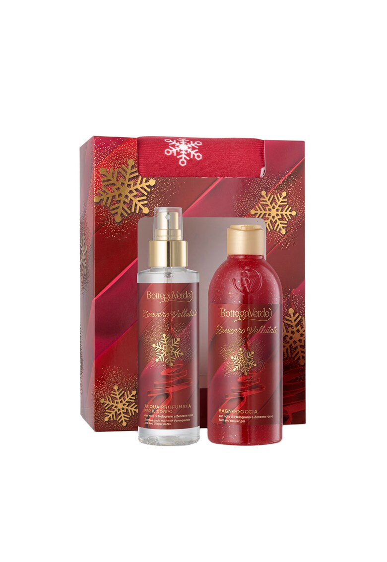 Set cadou Craciun - cu rodie si ghimbir rosu - in ambalaj festiv - Zenzero - 250 ML -