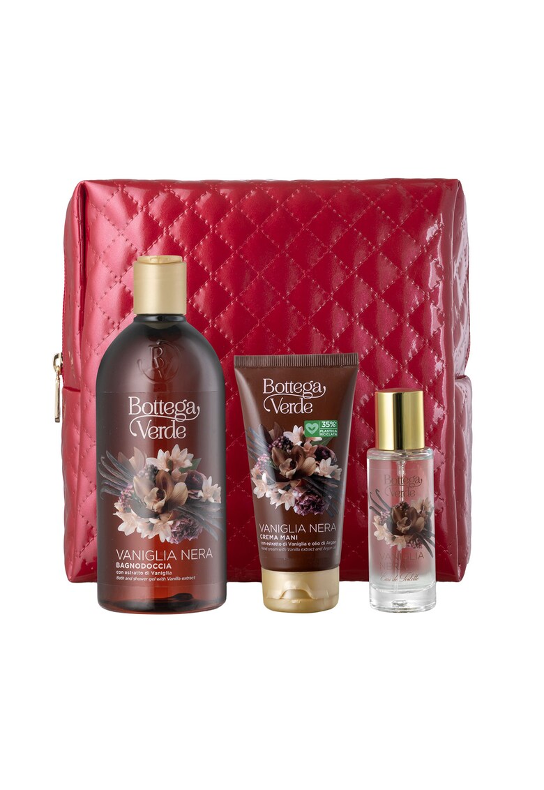 Set cadou Craciun - ingrijire delicata corp - cu aroma de vanilie neagra - Vaniglia Nera - 30 ML - 400 ML - 75 ML -