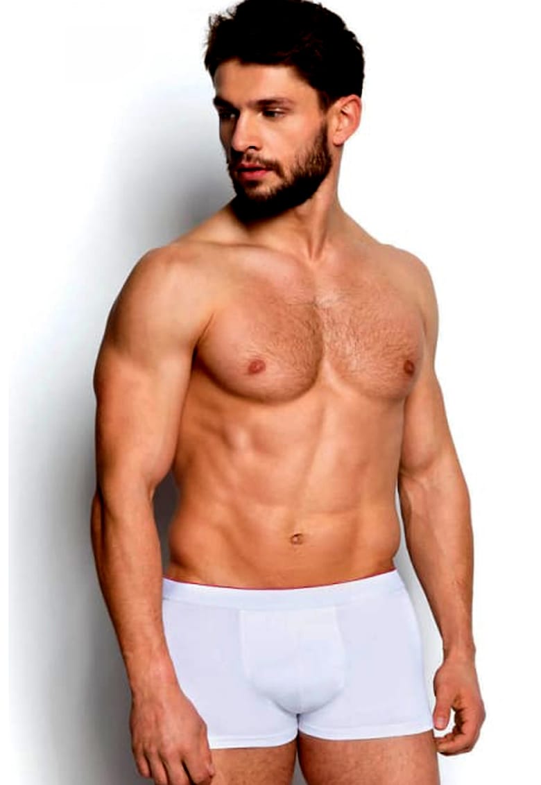 Boxeri pentru barbati 18724 Burito 00x Bumbac - Alb