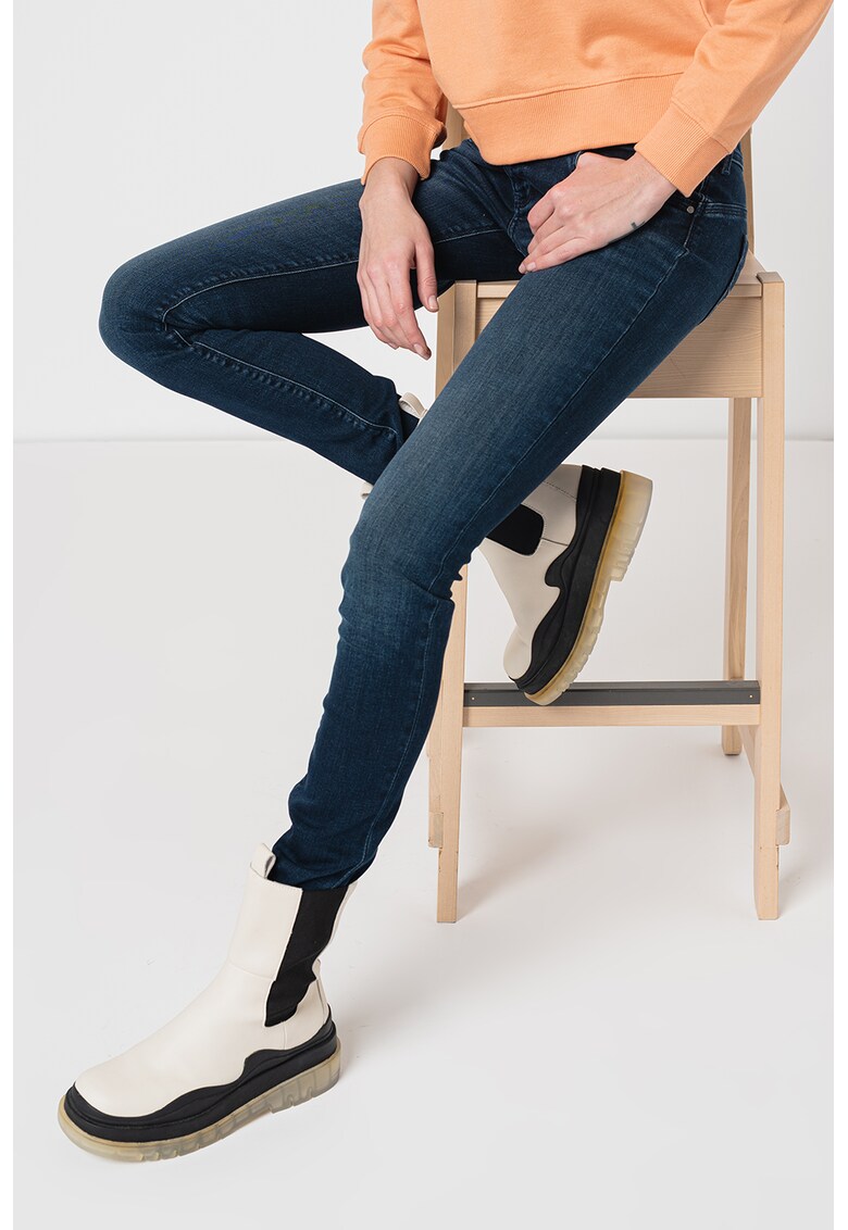 Blugi skinny cu aspect decolorat New Brooke