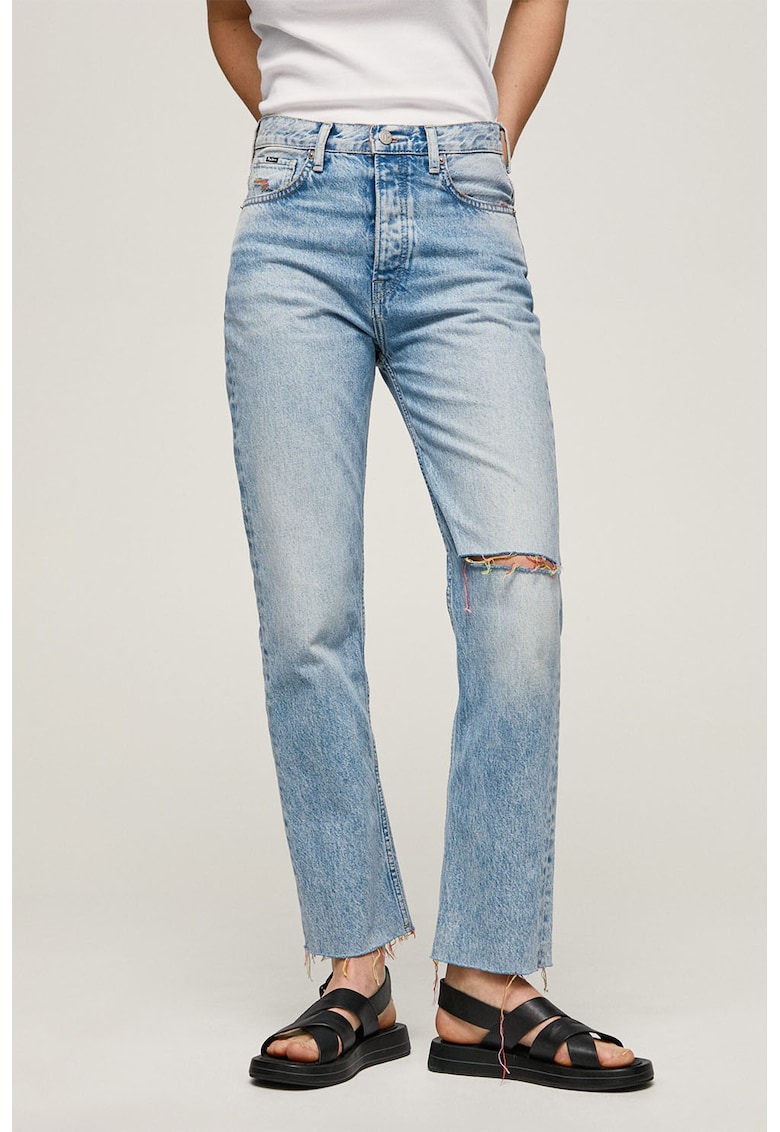 Blugi drepti cu talie inalta Celyn Blugi drepti cu talie inalta Celyn