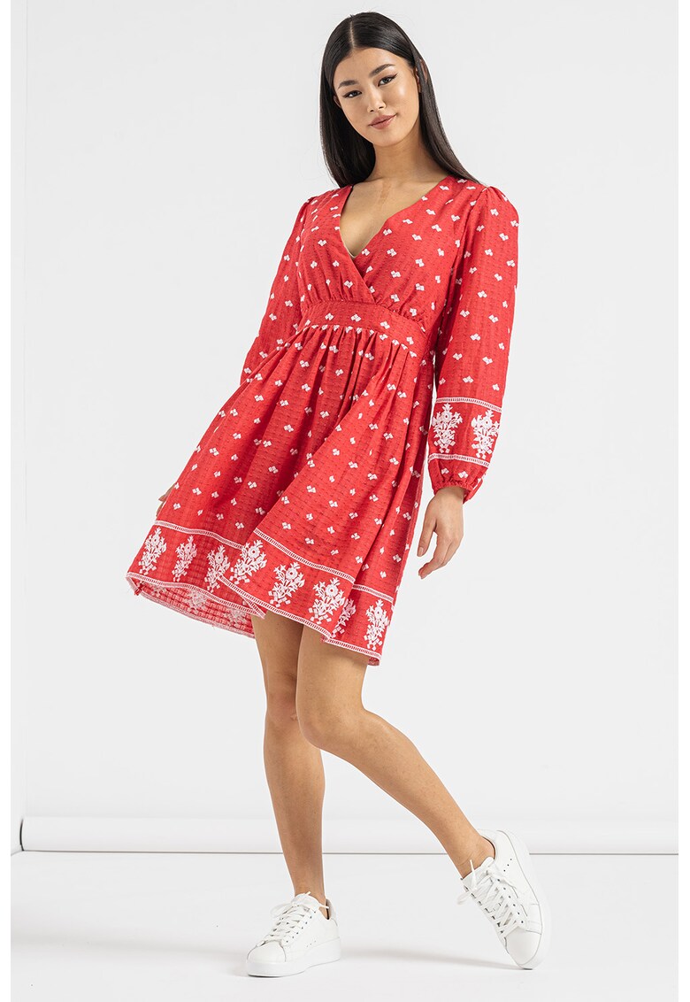 Pepe Jeans London Rochie evazata cu detalii brodate batia