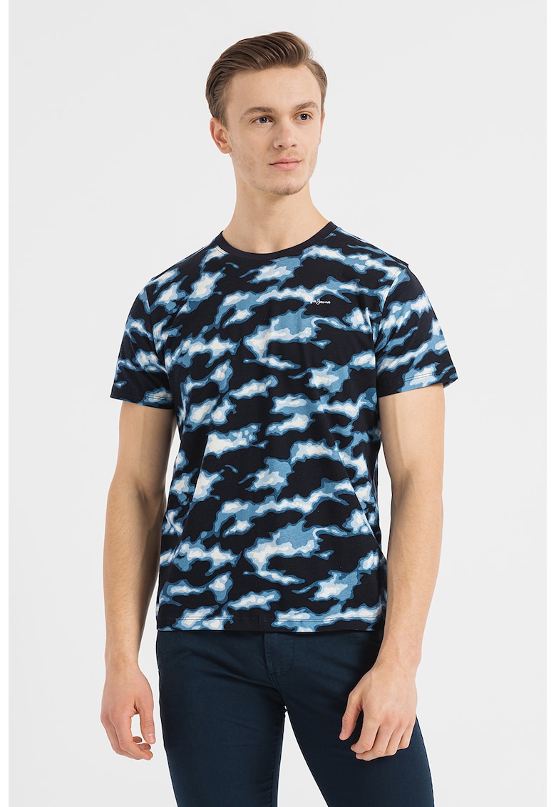 Tricou din bumbac cu model tie-dye rem