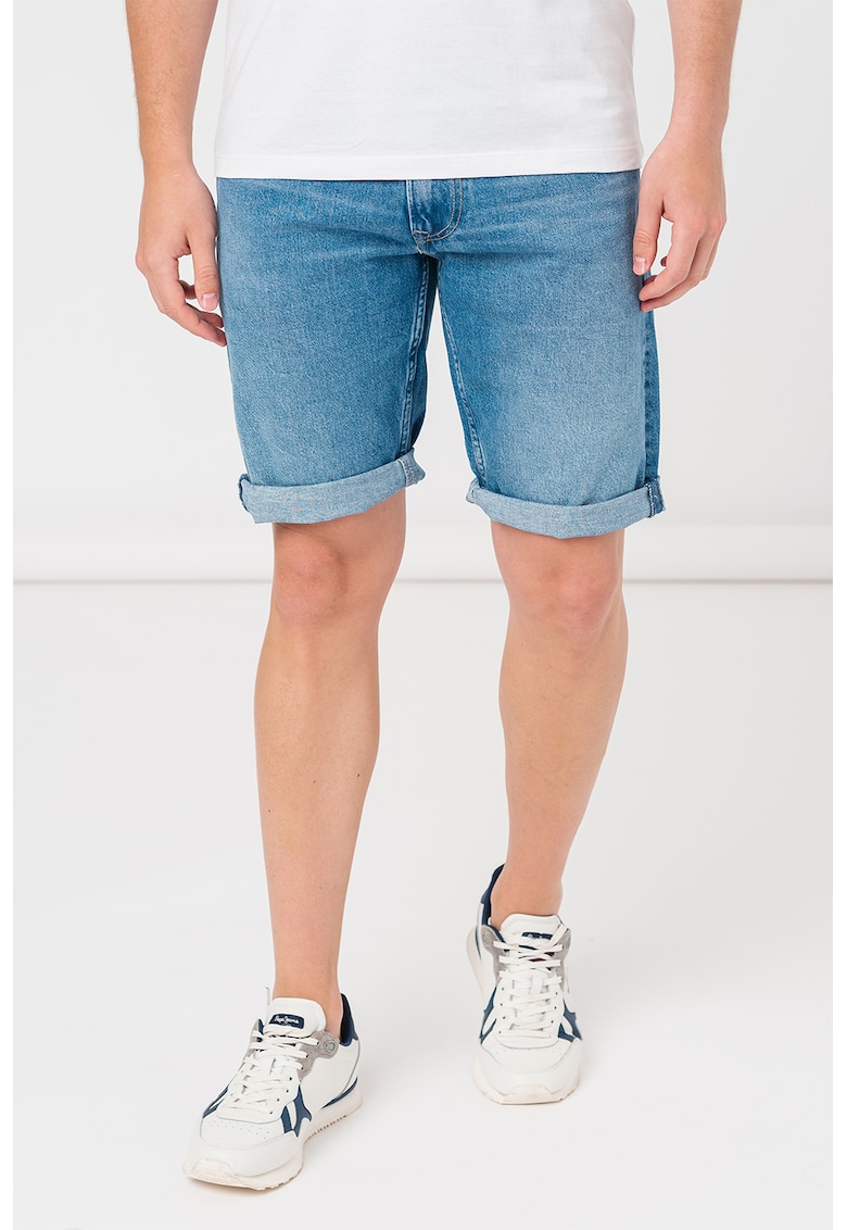 Bermude relaxed fit din denim Callen - Albastru