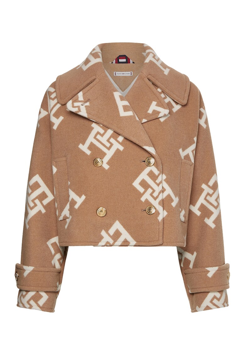 Tommy Hilfiger Късо яке с вълна и лого за Жени Tommy Hilfiger Късо яке с вълна и лого за Жени