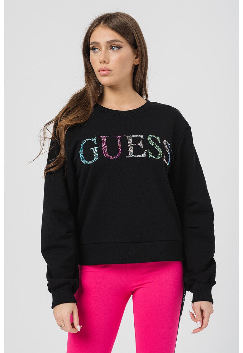 GUESS JEANS Суитшърт с лого от декоративни камъни за Жени GUESS JEANS Суитшърт с лого от декоративни камъни за Жени