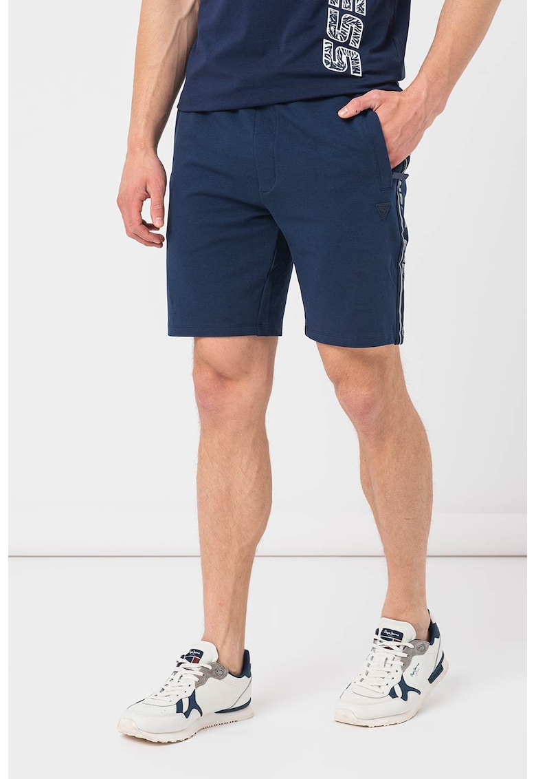 Pantaloni scurti cu benzi logo laterale pentru fitness