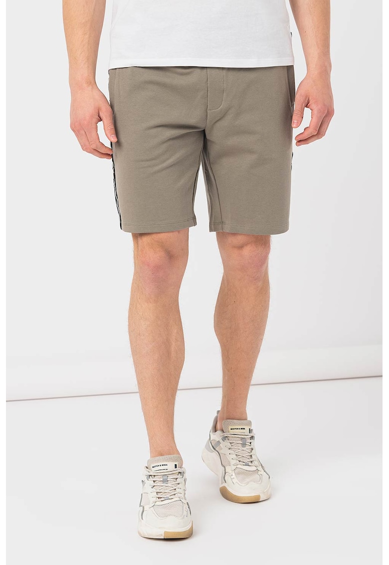 Pantaloni scurti cu benzi logo laterale pentru fitness