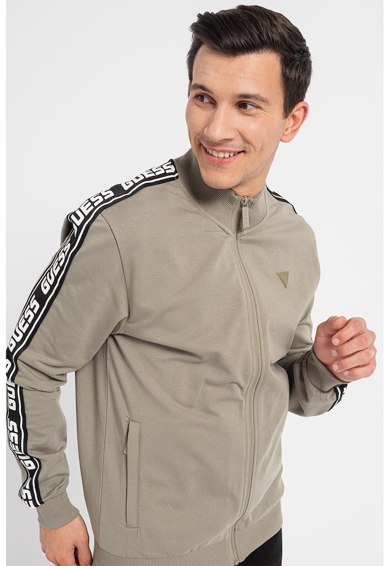 Bluza cu fermoar - pentru antrenament - Verde sparanghel