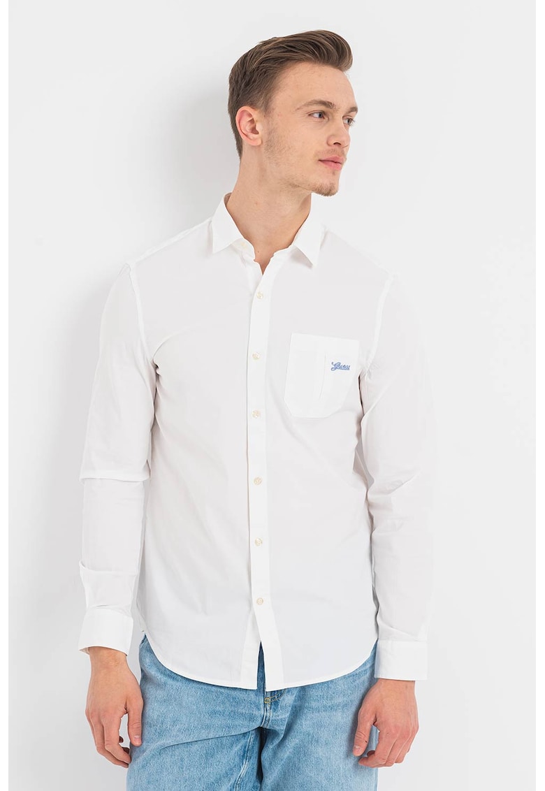 GUESS JEANS Риза по тялото с джоб за Мъже GUESS JEANS Риза по тялото с джоб за Мъже