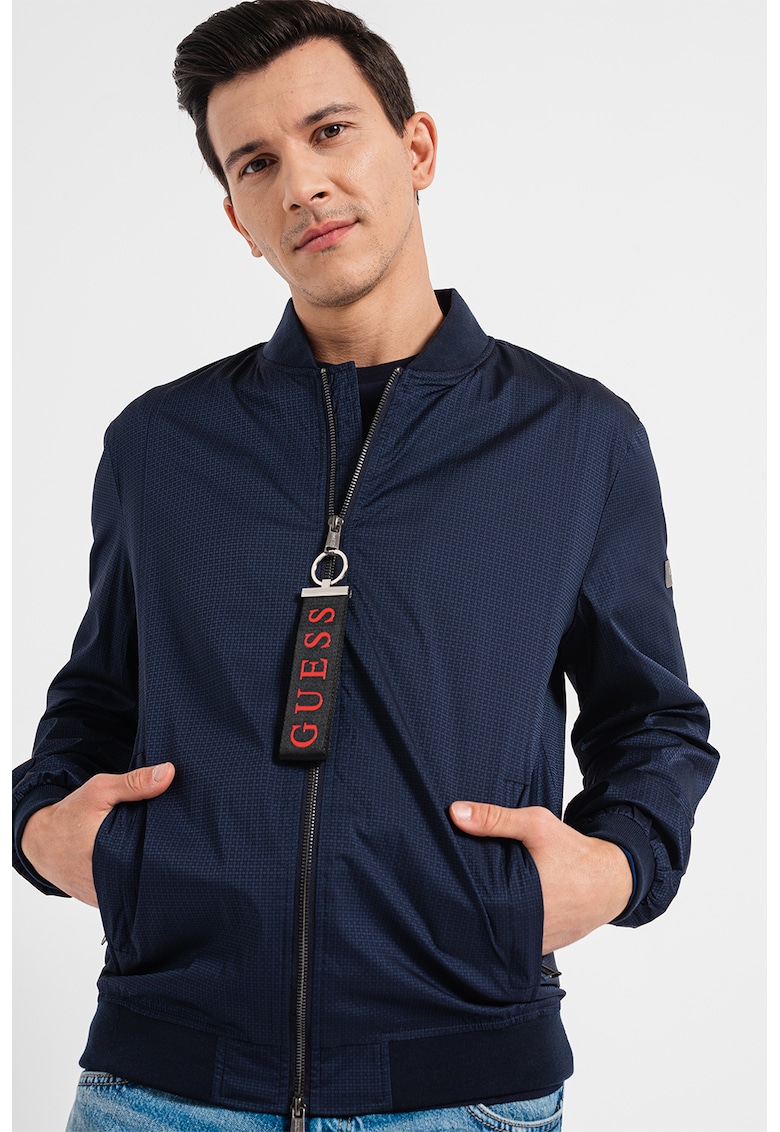 GUESS JEANS Непромокаемо бомбър яке с релеф за Мъже GUESS JEANS Непромокаемо бомбър яке с релеф за Мъже