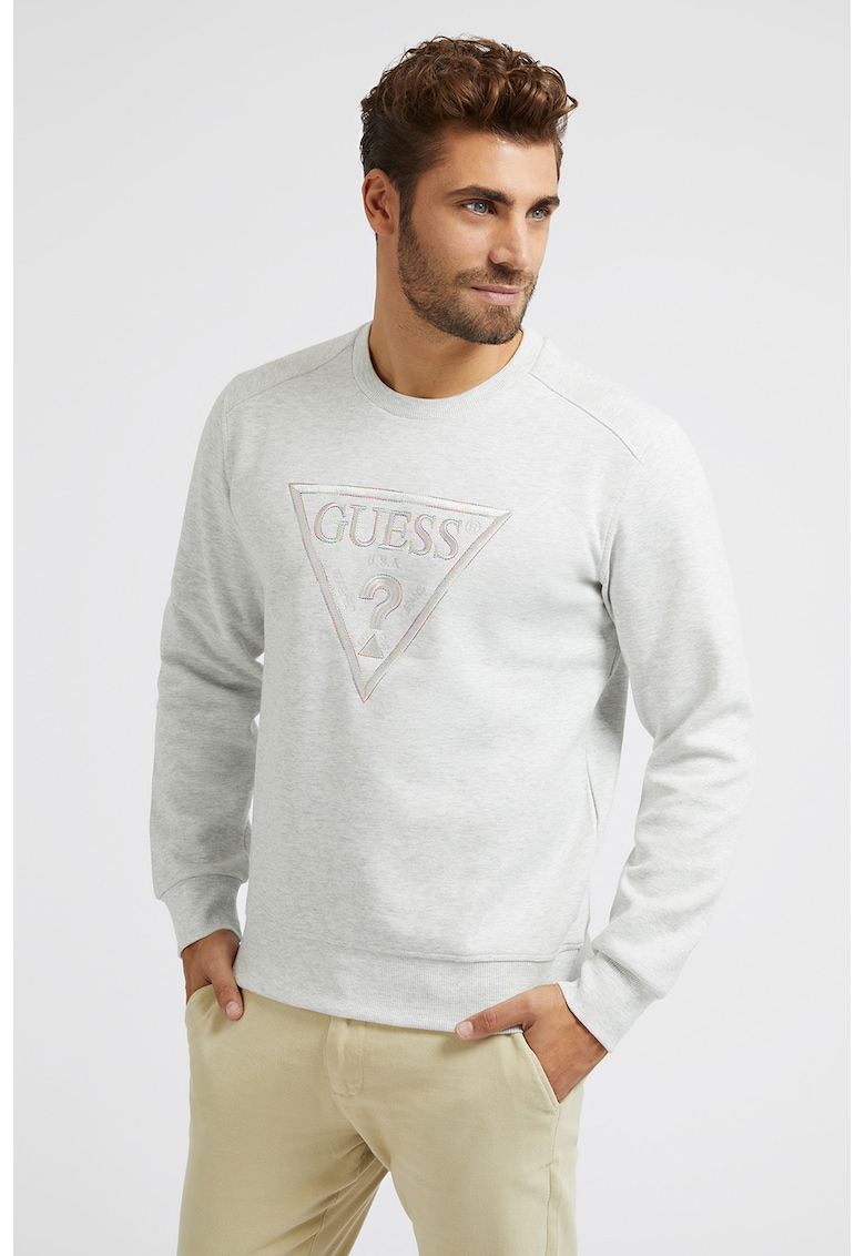 GUESS JEANS Суитшърт с овално деколте и лого за Мъже GUESS JEANS Суитшърт с овално деколте и лого за Мъже