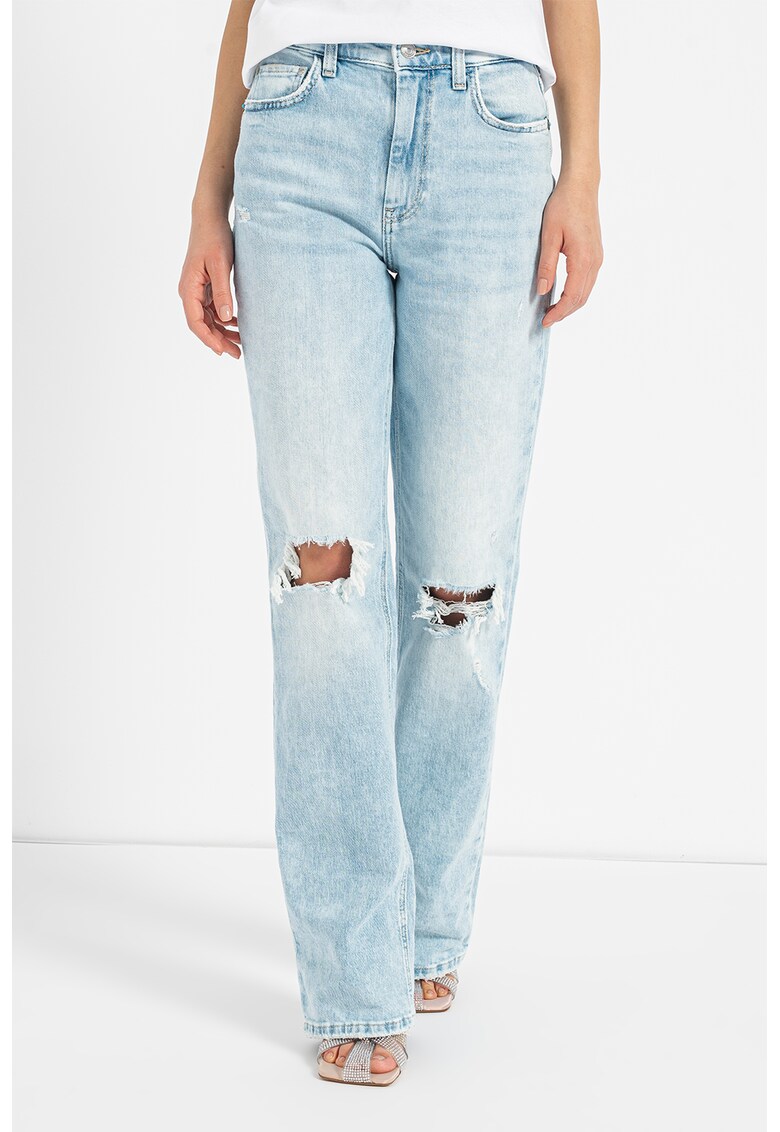 GUESS JEANS Прави дънки с протрити колене за Жени GUESS JEANS Прави дънки с протрити колене за Жени