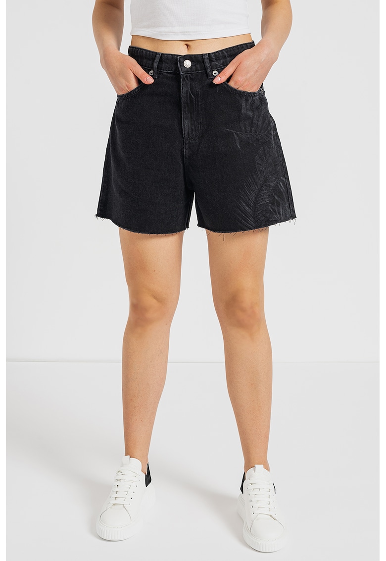 GUESS JEANS Къс панталон от деним с незавършени краища за Жени GUESS JEANS Къс панталон от деним с незавършени краища за Жени