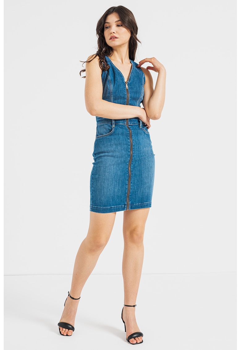 Rochie cambrata din denim