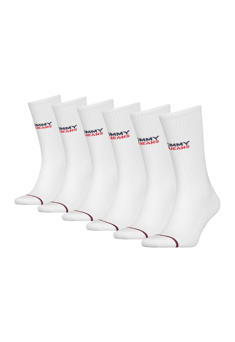 Set de sosete lungi unisex cu imprimeu text - 3 perechi