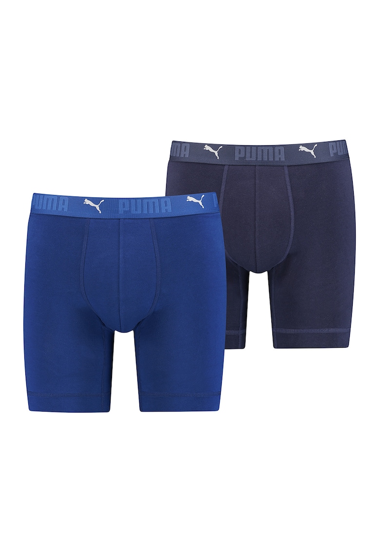 Set de boxeri din amestec de bumbac organic cu logo - 2 perechi