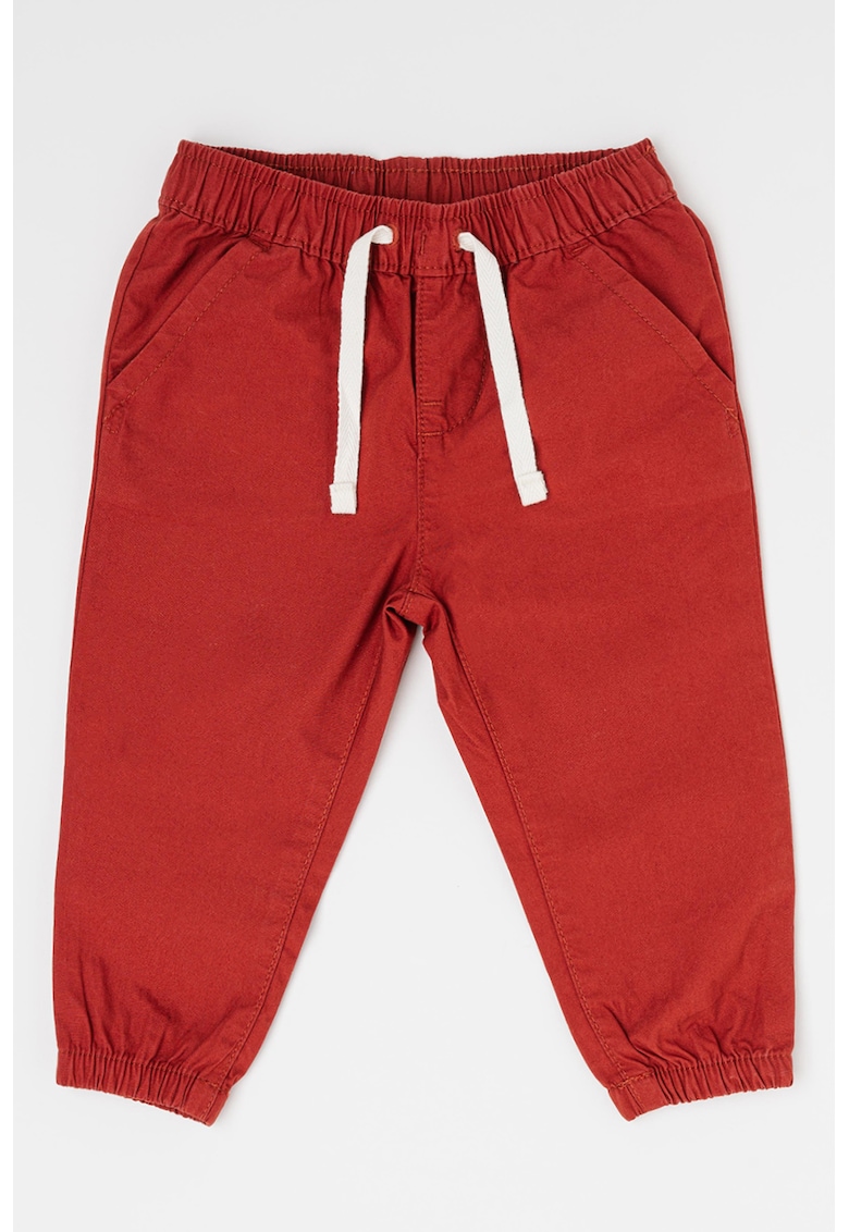 Gap Pantaloni de bumbac cu snur in talie